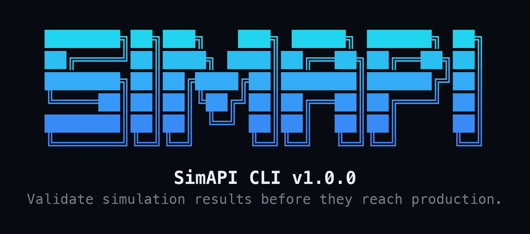 SimAPI CLI startup banner